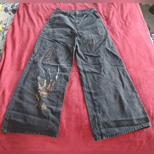 Dolls Kill Freddy Krueger WB Horror Nightmare On Elm Street Wide Leg Pants